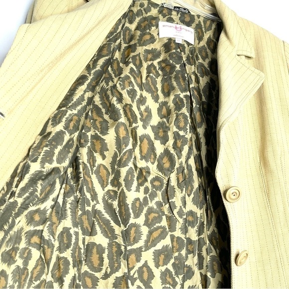 Emanuel Ungaro Vintage Tan Stripe Wool-blend Blazer IT 42/US M - Picture 5 of 7